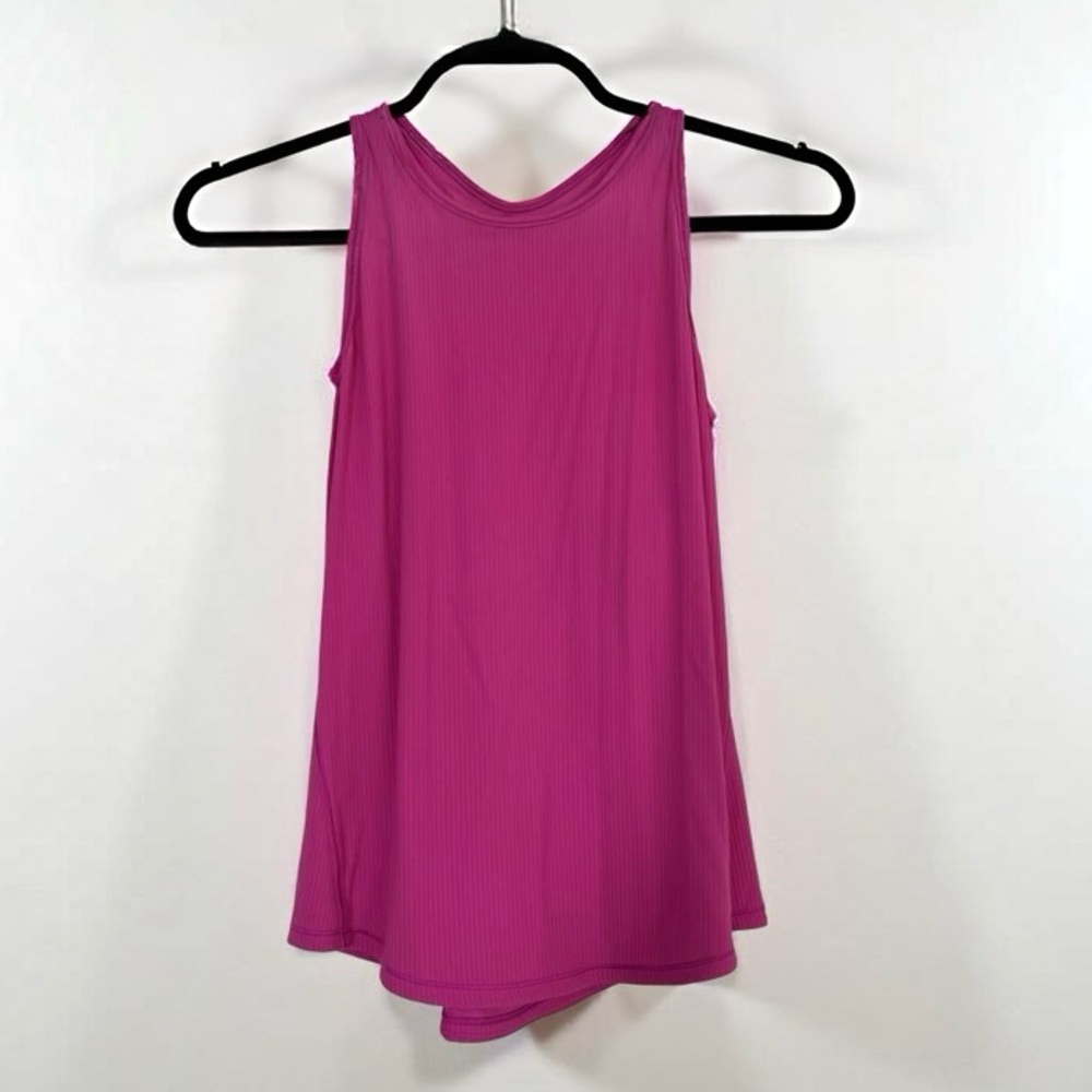 Lululemon hot pink ribbed tank top
